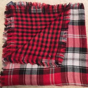 Two-sided Plaid Checkered Scarf